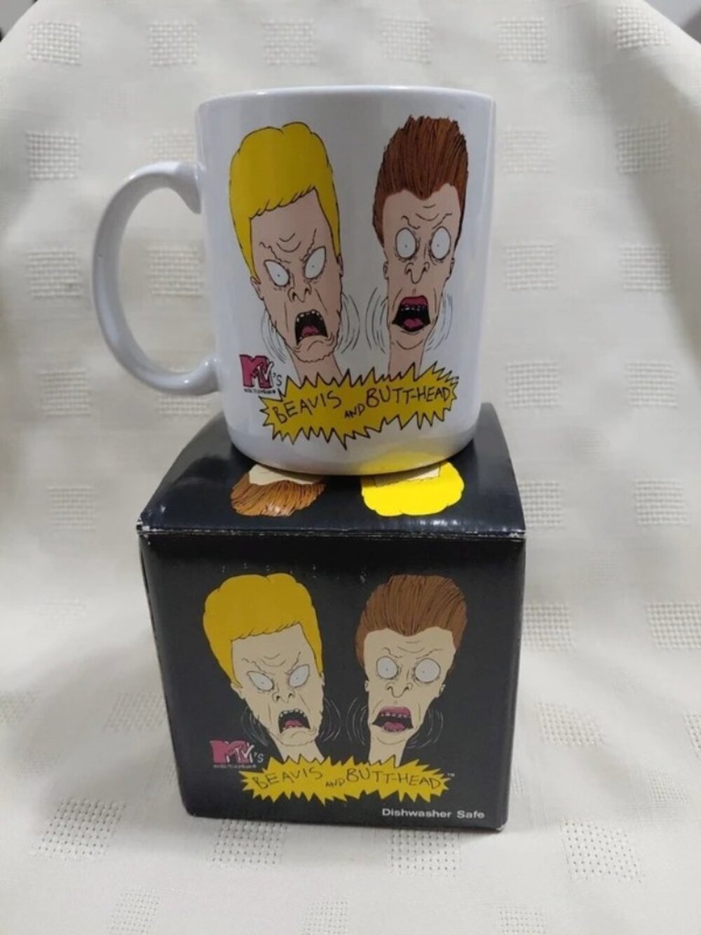 MTV Beavis & Butt-Head 12 Oz Coffee Mug By Out Of Character 1993 NOB